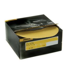 Mirka® Bulldog Gold 23379100 23 Series Semi-Open Coated Autobox Sanding Disc, 6 in, P100 Grit, Aluminum Oxide