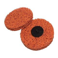 Mirka® 66-400-CS Mini Strip Away Disc, 4 in Dia, Coarse Grade, Synthetic Fiber Abrasive, TR Roloc Attachment, Orange