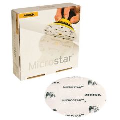Mirka® Microstar® FM6221200 FM Series Semi-Open Coated Grip-On Sanding Disc, 6 in, P1200 Grit, Aluminum Oxide