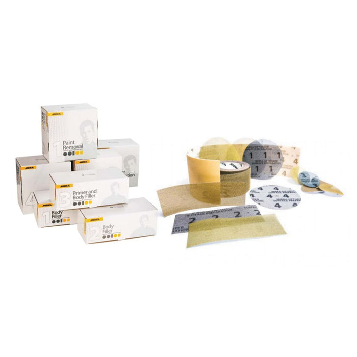 Mirka OSP 3 OS-570-003 OS Series Closed Coated Sanding Sheet Roll, 2-3/4 in W x 33 ft L — Yellow — view 2