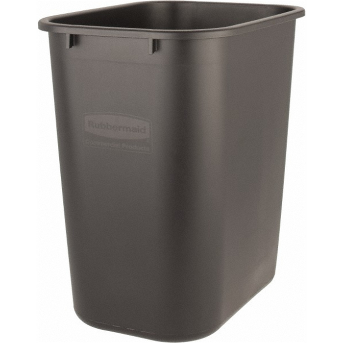Msc Industrial Supply Qt Black Rectangle Trash Can