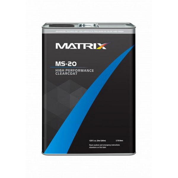 Matrix Systems MS-20-G01 High Performance Clearcoat, 1 gal Can, 58.2 g/L VOC, 2:1 Mixing