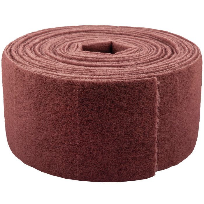 Norton Bear-Tex 75500 Non-Woven Perforated Sanding Roll, 4 in W x 30 ft L — Maroon