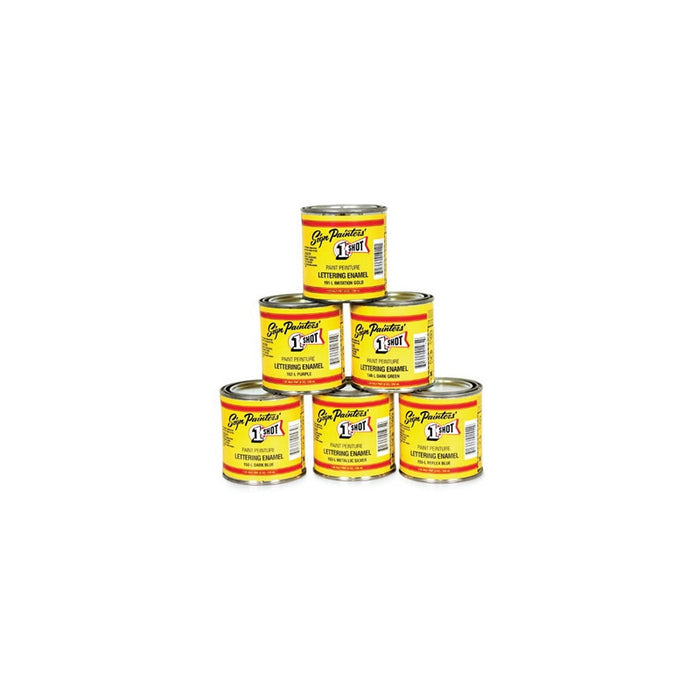 One-Shot (1-Shot) One-Shot 163L-HP Oil Based Lettering Enamel, 1/2 pt Can, Magenta