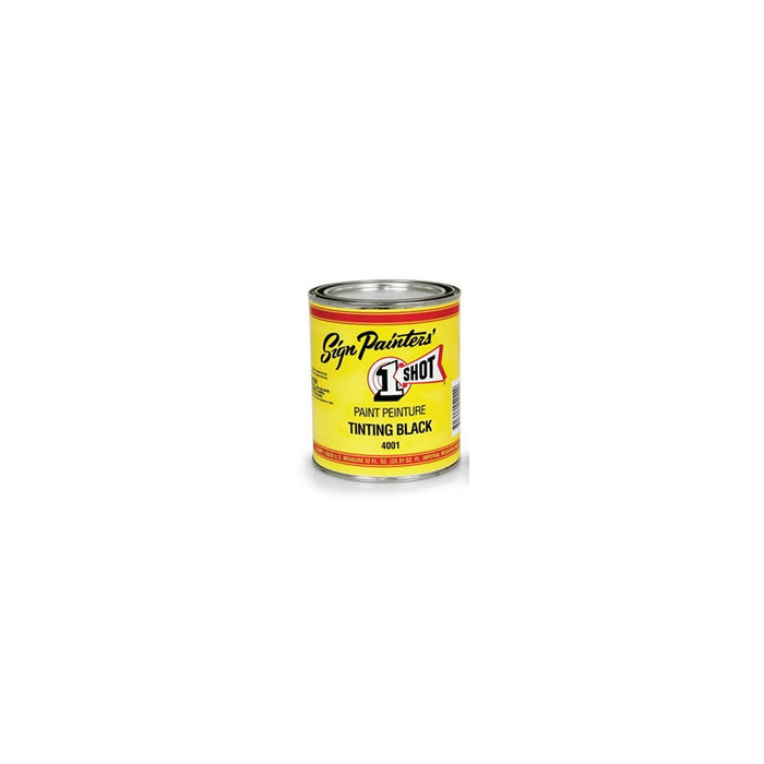 One-Shot (1-Shot) One-Shot 4001L-HP Oil Based Lettering Enamel, 1/2 pt Can, Tinting Black