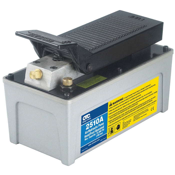 OTC Tools 2510A Stinger Air/Hydraulic Pump, 12 scfm, 12.4 in L x 6.9 in W x 7.9 in H