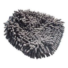 Presta 810010 Wash Mitt, 11 in L x 8 in W, Soft Microfiber, Gray