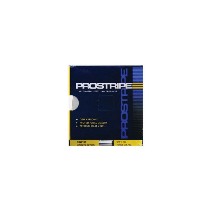 Prostripe R420107 Single Color Multiple Striping Tape, 150 ft x 5/16 in, Gunmetal Metallic