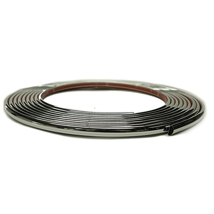 Protekto Trim 37-630 Half Round Wheel Well Molding, 20 ft L x 3/8 in W, Chrome