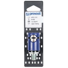 Prevost ARC 061251CP Aro 210 Interchange Silicone-Free Regular Quick Coupler on Plate, 1/4 in, MNPT, Stainless Steel