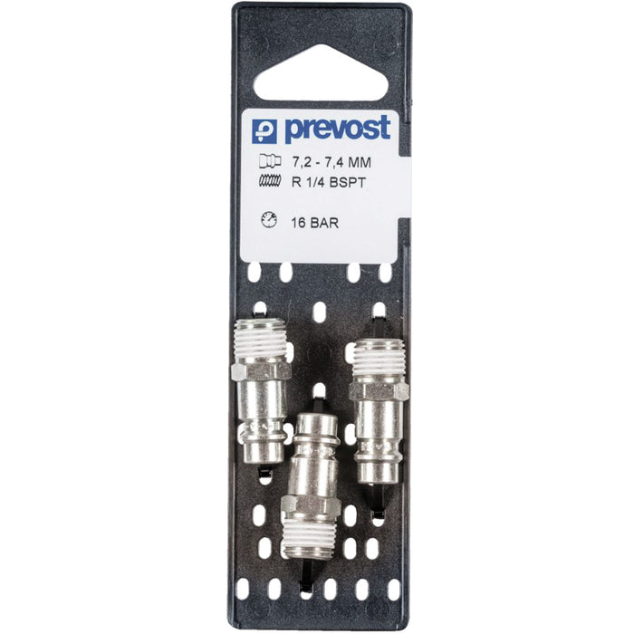 Prevost ERP 076251P3 High Flow Interchange Parallel Plug on Plate, 1/4 in, Tapered MNPT, Treated Ste
