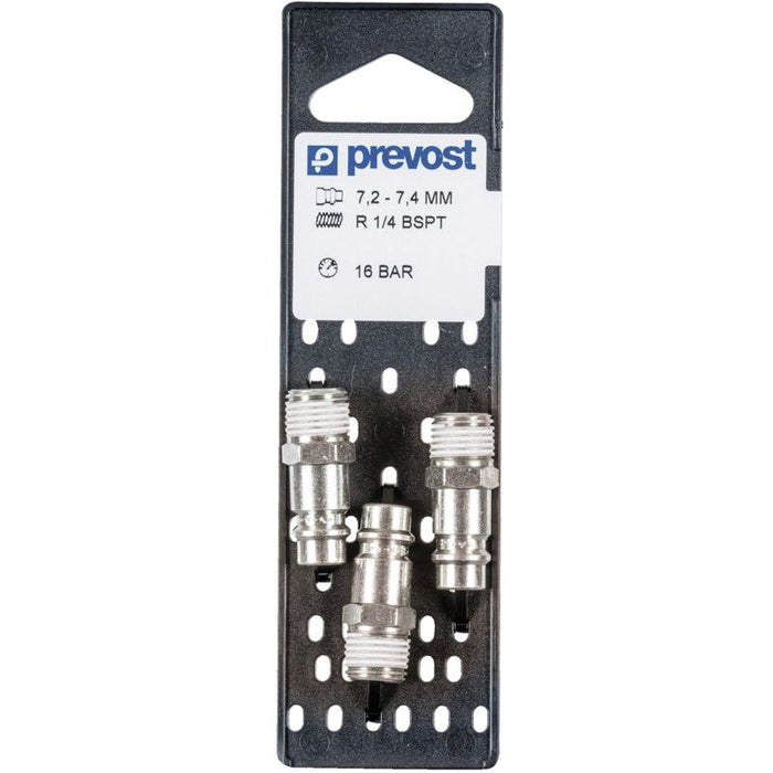 Prevost ERP 076251P3 High Flow Interchange Parallel Plug on Plate, 1/4 in, Tapered MNPT, Treated Ste