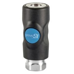 Prevost PrevoS1 ISI 061201CP Industrial Interchange Silicone-Free Safety Quick Coupler on Plate, 1/4 in, FNPT