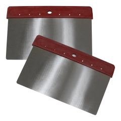 SET OF 2 STAINLESS STEEL BODY FILLER APPLICATORS 6"