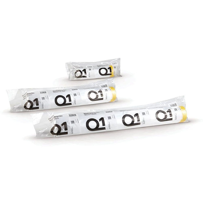 Q1 Products MDF0260 Premium Masking Drop Film, 25 yd L x 60 cm W, HDPE, Sun Yellow (Tape), Clear (Fi — view 2