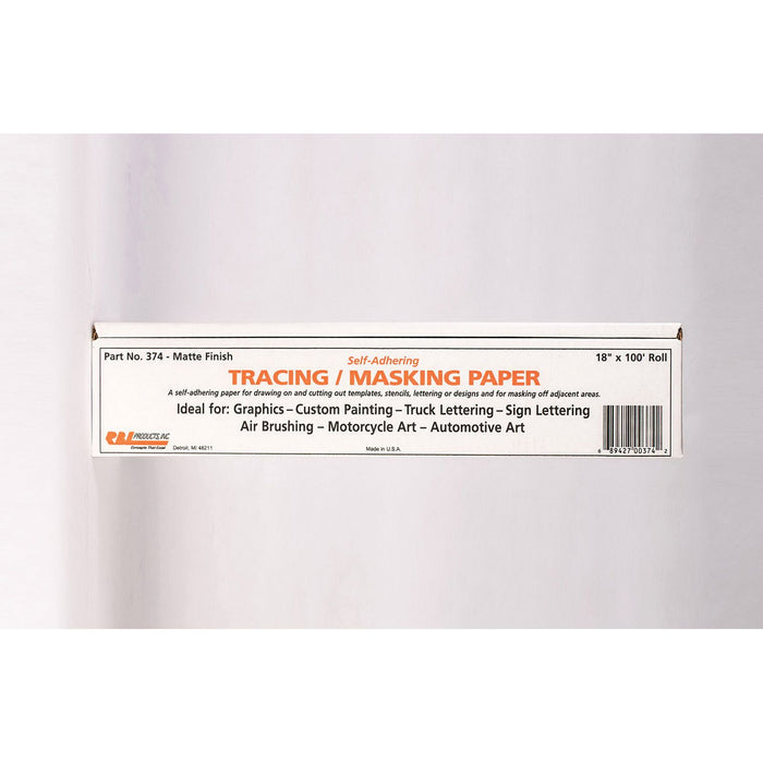 RBL Products, Inc. 371 Self-Adhering Tracing/Masking Paper Roll, 12 in W x 24 ft L
