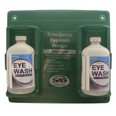 SAS® 5132 Personal Emergency Dual Bottle Eyewash Station, Plastic