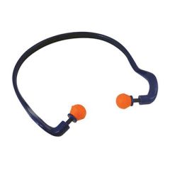 SAS® 6102 Banded Ear Cap, 23 dB NRR, Blue Plastic Headband, Orange Foam Ear Plug