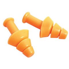 SAS® 6109 Uncorded Ear Plug, 26 dB NRR, Orange, Silicone