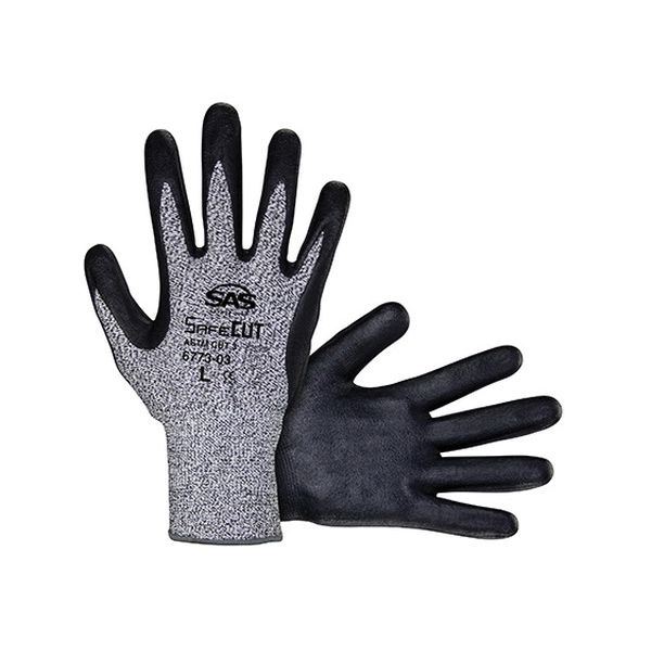 SAS® SafeCut® 6773-03 Cut Resistant Gloves, Large, HPPE, Gray