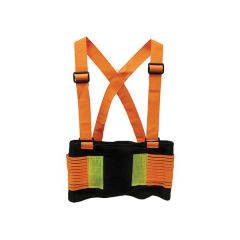 SAS® 7261 Deluxe Back Support Belt, Small, Polyester, High-Visibility Orange