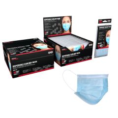 SAS® 8605-50 Disposable Ear Loop Face Mask, Universal, Blue, 100/PK