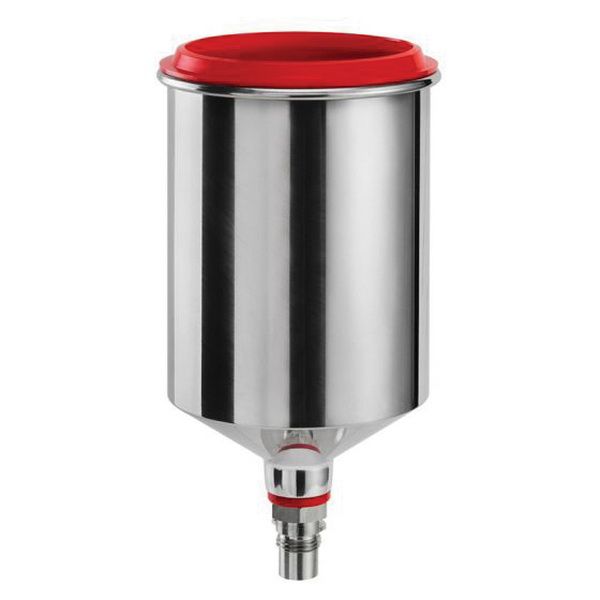 SATA 137729 Reusable Gravity Flow Cup, 0.75 L Capacity, Aluminum, Use With: SATAminijet 4400B Spray