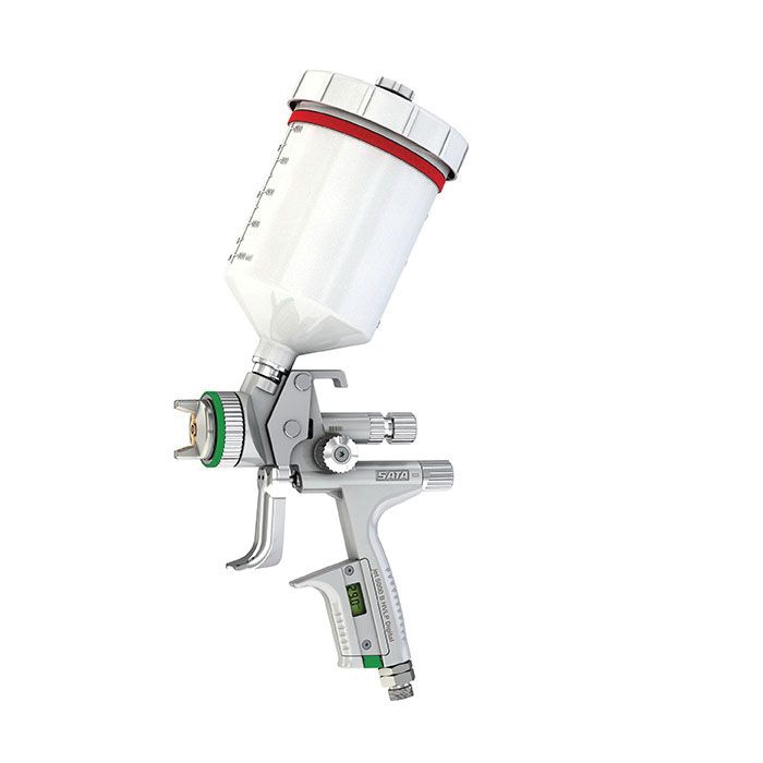 SATAminijet 4400 B 198184 HVLP Spot Repair Spray Gun with Cup, 1.2 mm Nozzle, 0.3 L Capacity