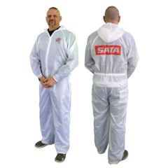 SATA® Dan-Am® 530056W Paint Suit, Large, White, Elastic Waist