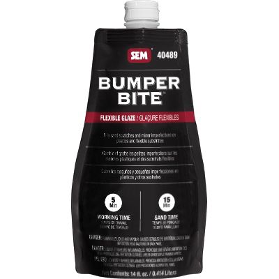 SEM Bumper Bite 40489 Flexible Glaze, 14 oz Pouch, Light Blue, Liquid
