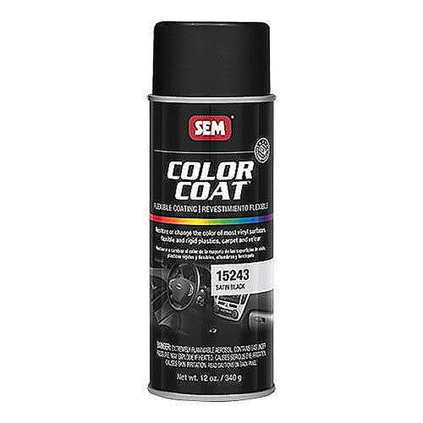 Color Coat™ 15243 Specialty Flexible Coating, 16 oz, Satin Black, No VOC VOC, 1:10 Mixing, 10 sq-ft Coverage