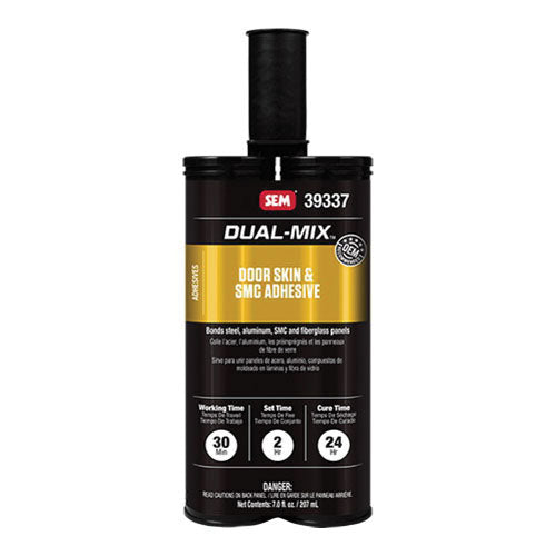 Dual-Mix™ 39337 2-Component Panel Adhesive, 7 oz Cartridge, Liquid, Black, 30 min Application, 24 hr Curing