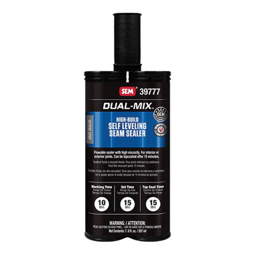 SEM Dual-Mix 39777 High-Build Self Leveling Seam Sealer 7 oz Gray Cartridge