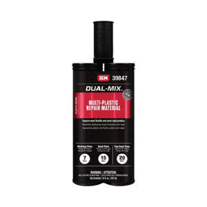 SEM Dual-Mix 39847 Multi-Plastic Repair Material 7 oz Gray Cartridge