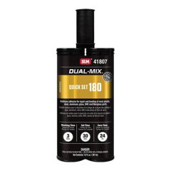 Dual-Mix™ 41807 Quick Set 180 2-Component Urethane Adhesive, 7 oz Cartridge, Liquid, Black, 3 min Application