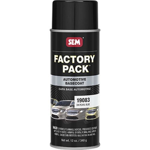 SEM Factory Pack 19083 Automotive Basecoat, 16 oz Aerosol Can, Blue Pearl, RTU Mixing
