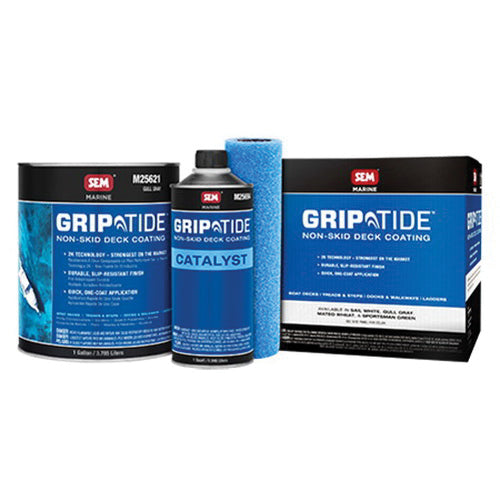 SEM Griptide M25620 Non-Skid Deck Coating Kit, 1 gal, Gull Gray, Liquid