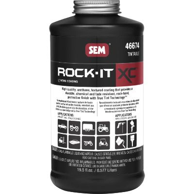 SEM Rock-It XC 46674 Truckbed Liner, 1 qt Bottle, Gray Opaque, Liquid, 102 sq-ft/gal Coverage