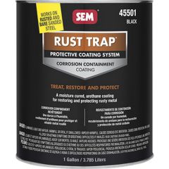 Rust Trap™ 45501 Protective Coating System, 1 gal Aerosol Can, Black, 500 sq-ft/gal Coverage