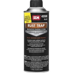 Rust Trap™ 45508 Protective Coating System, 1 pt Aerosol Can, Black, 500 sq-ft/gal Coverage