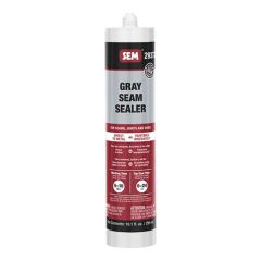 SEM® 29372 2900 1-Component Seam Sealer, 10.1 fl-oz Tube, Liquid, Gray, 1K Component, 24 hr at 70 deg F Curing