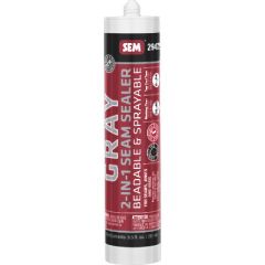 SEM® 29472 2-in-1 Seam Sealer, 9.5 oz Tube, Gray, Liquid, 24 hr Curing