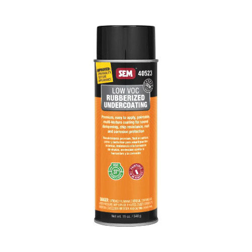 SEM® 40523 Rubberized Undercoating, 24 oz, Black, Low VOC VOC, Aerosol, Rubberized (Y/N): Yes