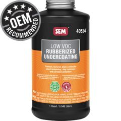 SEM® 40524 Low VOC Rubberized Undercoating, 1 qt Can, Black, Liquid