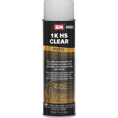 SEM 40923 1K HS Clear, 20 oz Aerosol Can, Matte, 15.4% Solids Content
