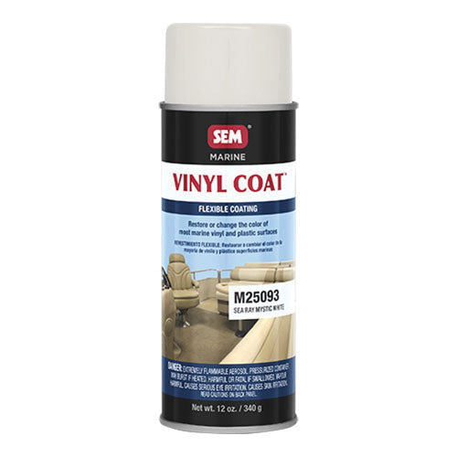 SEM M25093 Vinyl Coat, 16 oz, Sea Ray Mystic White, No VOC VOC, 24 hr Curing