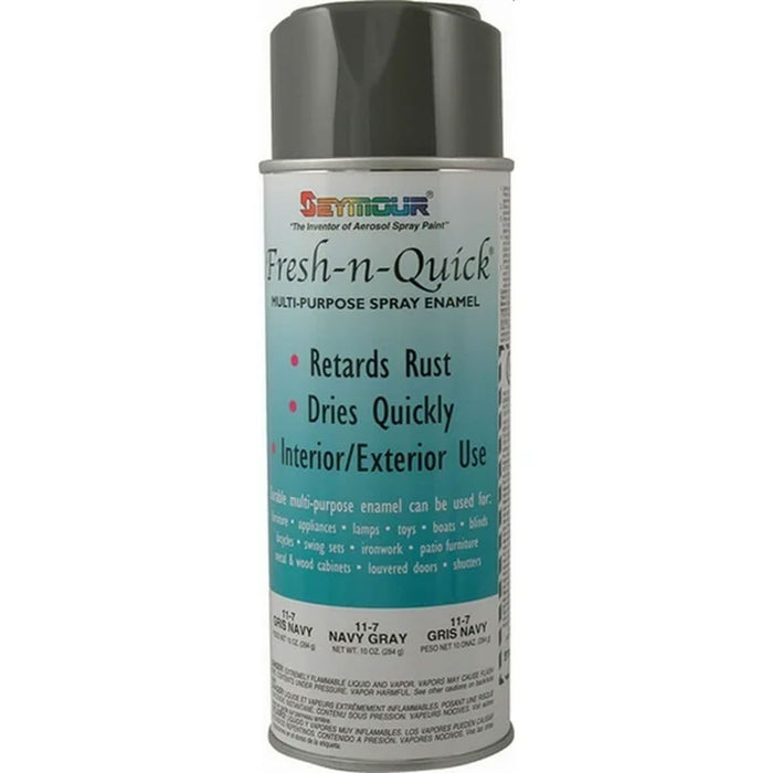 Seymour Paints Seymour Fresh-N-Quick 11-49 Multi-Purpose Spray Enamel, Magnesium, Up To 12 Sq
