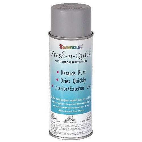 SEYMOUR® Fresh-N-Quick® 11-10 Multi-Purpose Enamel Spray Paint, 16 fl-oz Aerosol Can, Flat Black
