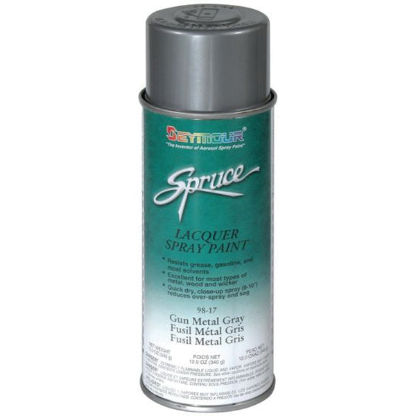 SEYMOUR® Spruce® 98-17 Fast Drying Metallic Spray Paint, 16 fl-oz Aerosol Can, Nickel, 15 sq-ft Coverage