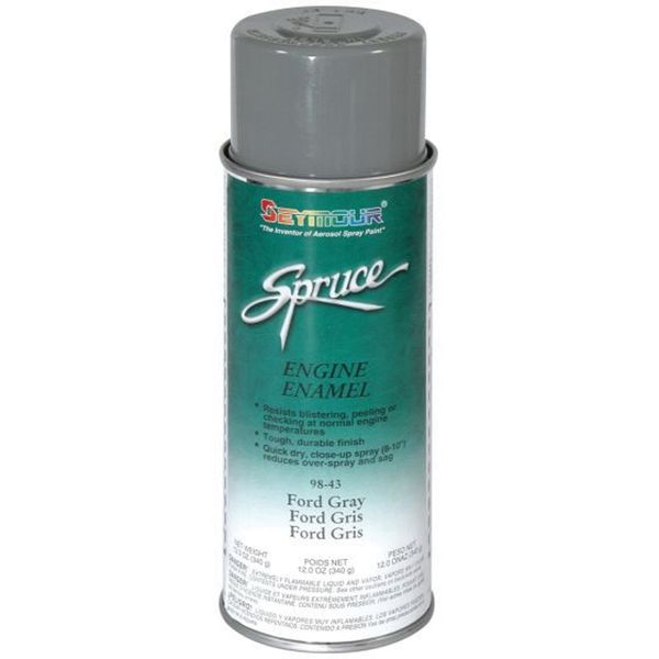 Seymour Paints Spruce 98-43 Fast Dry Engine Enamel Spray Paint, 16 fl-oz Aerosol Can, Ford Gray, 15